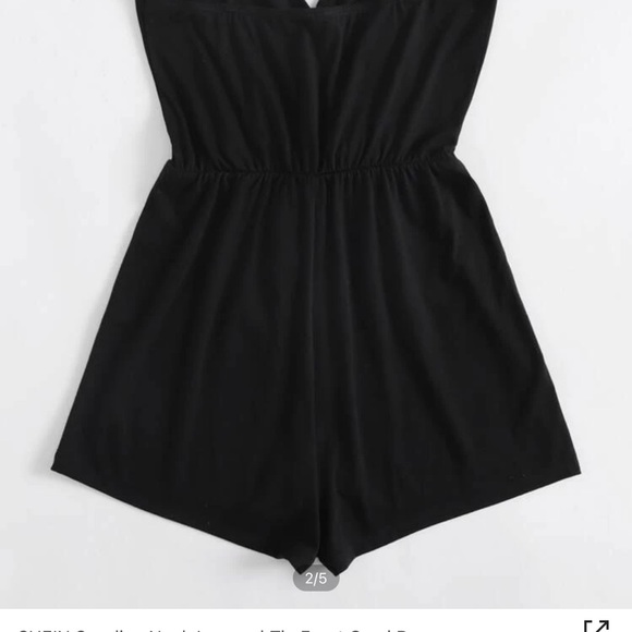 She in leopard tie front romper NWOT size large - Picture 2 of 2